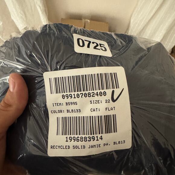 J.Crew Jamie Pants WMNS 22 Plus Navy Blue Elastic Waist High-Rise Slant Pockets - Picture 7 of 7